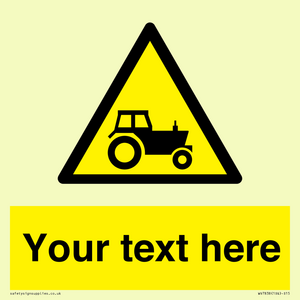 Custom warning farm machinery